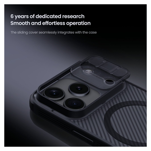 Nillkin CamShield MagSafe iPhone 17 Pro Hoesje Camera Slider Transparant Zwart afbeelding 6