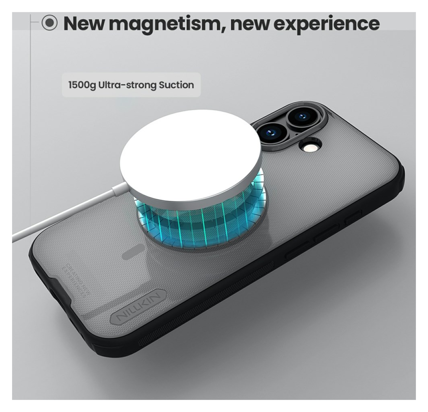 Nillkin Frosted Shield iPhone 17 Hoesje MagSafe Back Cover Transparant Zwart afbeelding 3