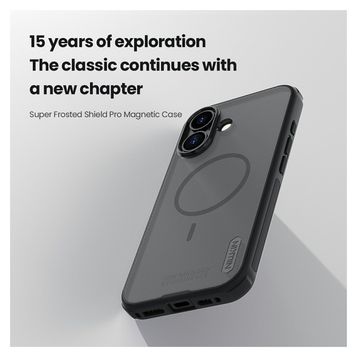 Nillkin Frosted Shield iPhone 17 Hoesje MagSafe Back Cover Transparant Zwart afbeelding 4