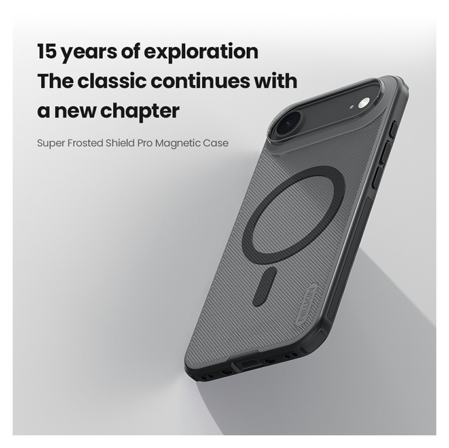 Nillkin Frosted Shield iPhone Air Hoesje MagSafe Back Cover Transparant Zwart afbeelding 6