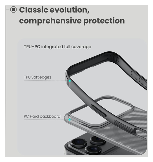 Nillkin Frosted Shield iPhone 17 Pro Hoesje MagSafe Back Cover Transparant Zwart afbeelding 7