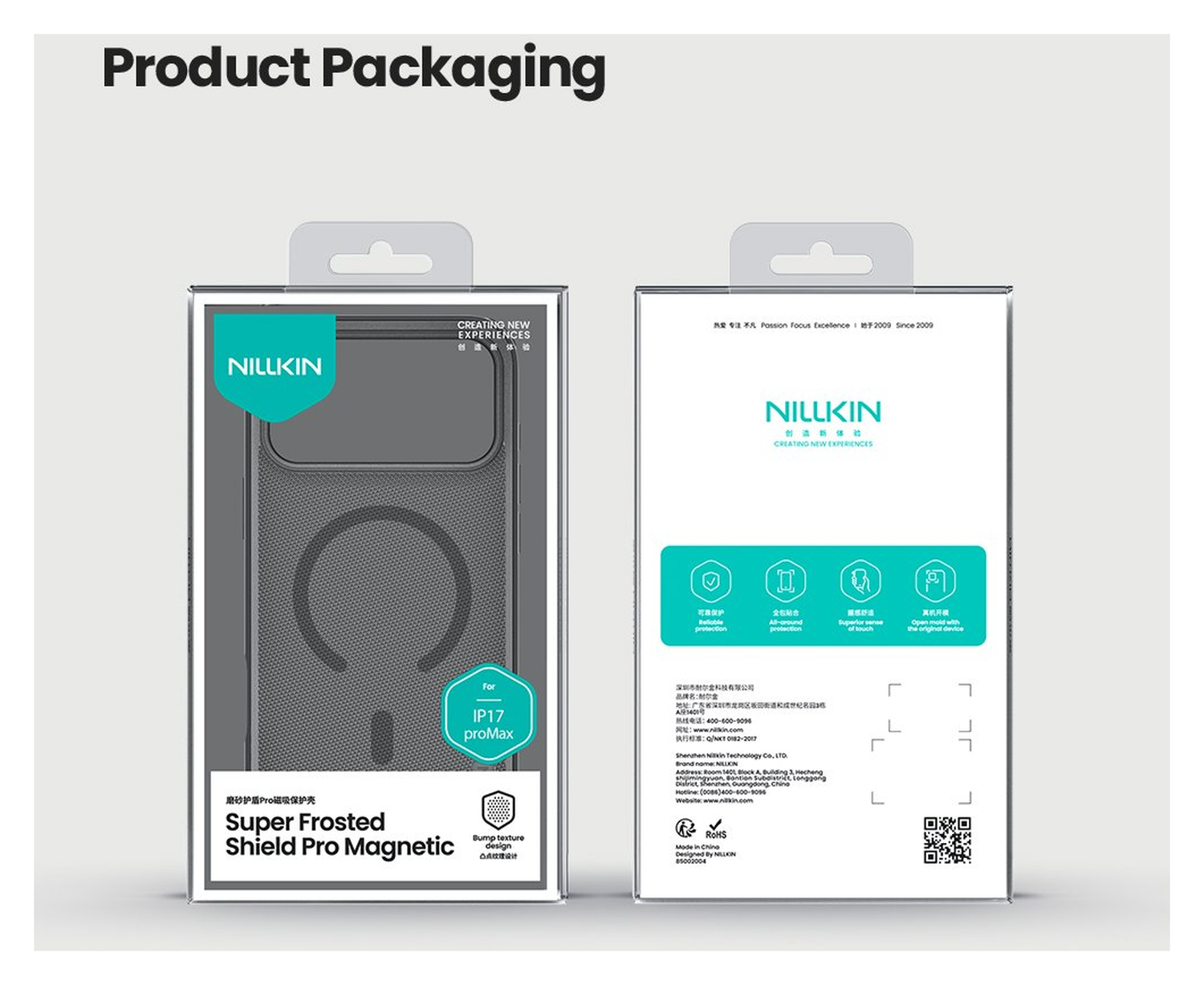 Nillkin Frosted Shield iPhone 17 Pro Max Hoesje MagSafe Transparant Zwart afbeelding 9