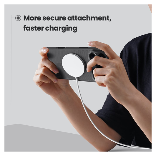 Nillkin Frosted Shield iPhone 17 Pro Max Hoesje MagSafe Transparant Zwart afbeelding 3