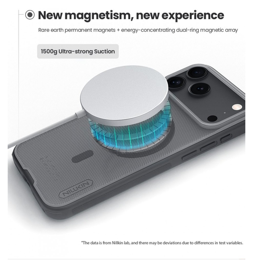 Nillkin Frosted Shield iPhone 17 Pro Max Hoesje MagSafe Transparant Zwart afbeelding 4