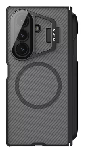 Nillkin CamShield Prop Samsung Z Fold 7 Hoesje MagSafe S-Pen Back Cover Carbon afbeelding 10