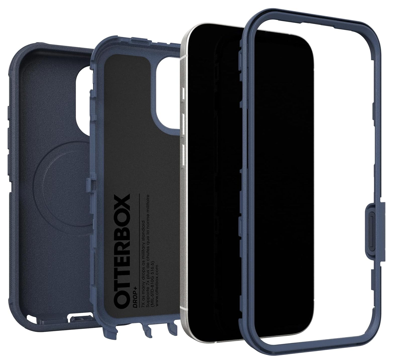 OtterBox Defender Pro MagSafe iPhone 17 Hoesje Back Cover Blauw afbeelding 4