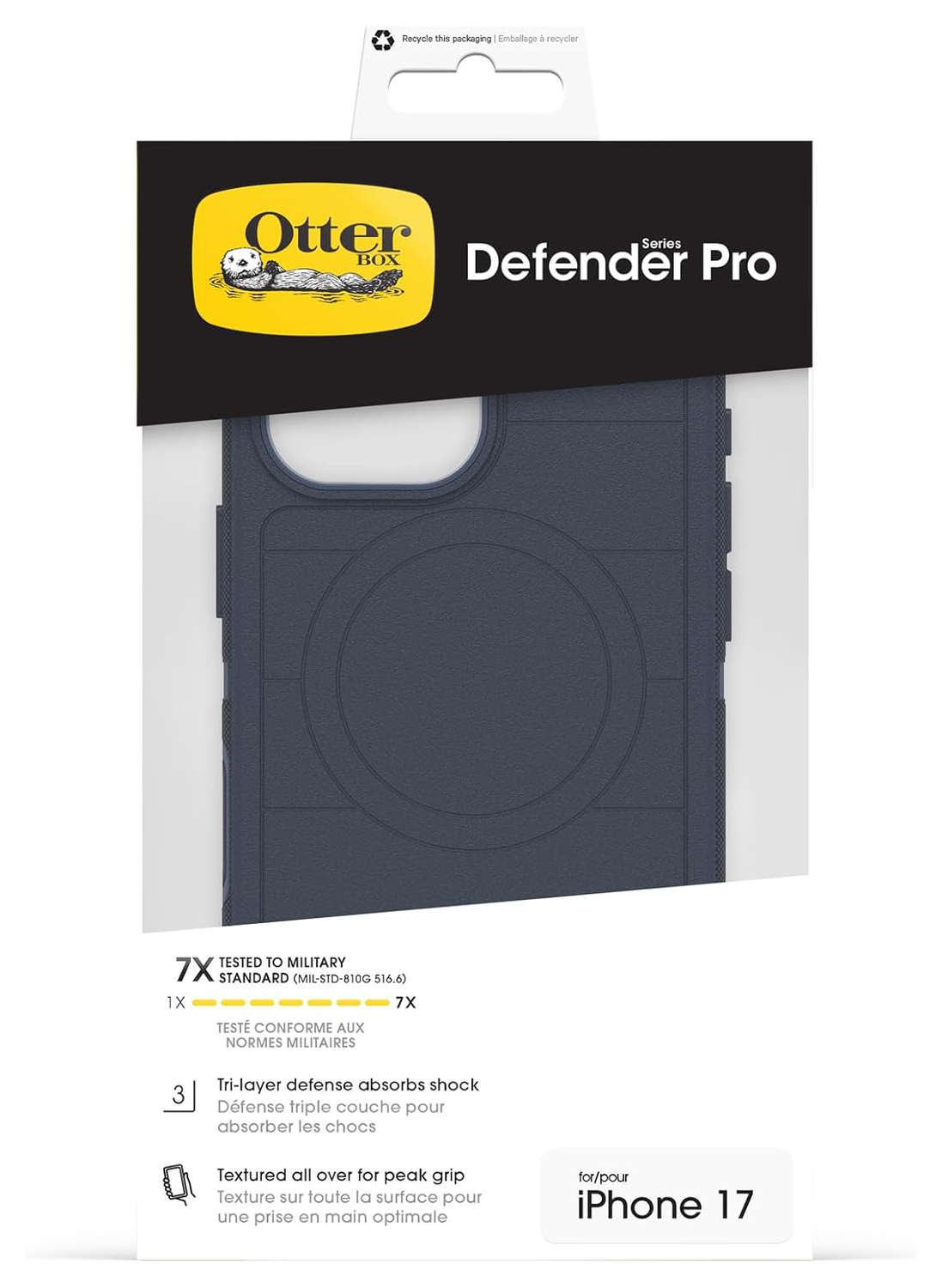 OtterBox Defender Pro MagSafe iPhone 17 Hoesje Back Cover Blauw afbeelding 5