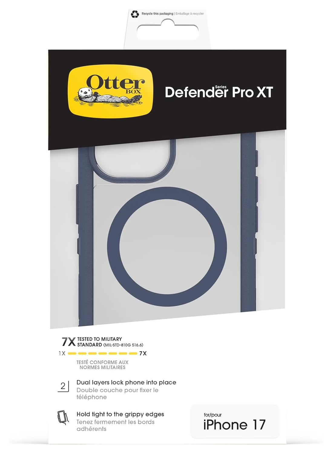 OtterBox Defender Pro XT iPhone 17 Hoesje MagSafe Back Cover Transparant Blauw afbeelding 5