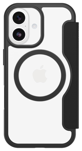 OtterBox React Folio iPhone 17 Hoesje Book Case Transparant Zwart afbeelding 2