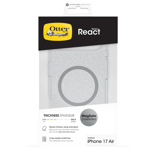 OtterBox React MagSafe Apple iPhone Air Hoesje Back Cover Glitter Transparant afbeelding 5