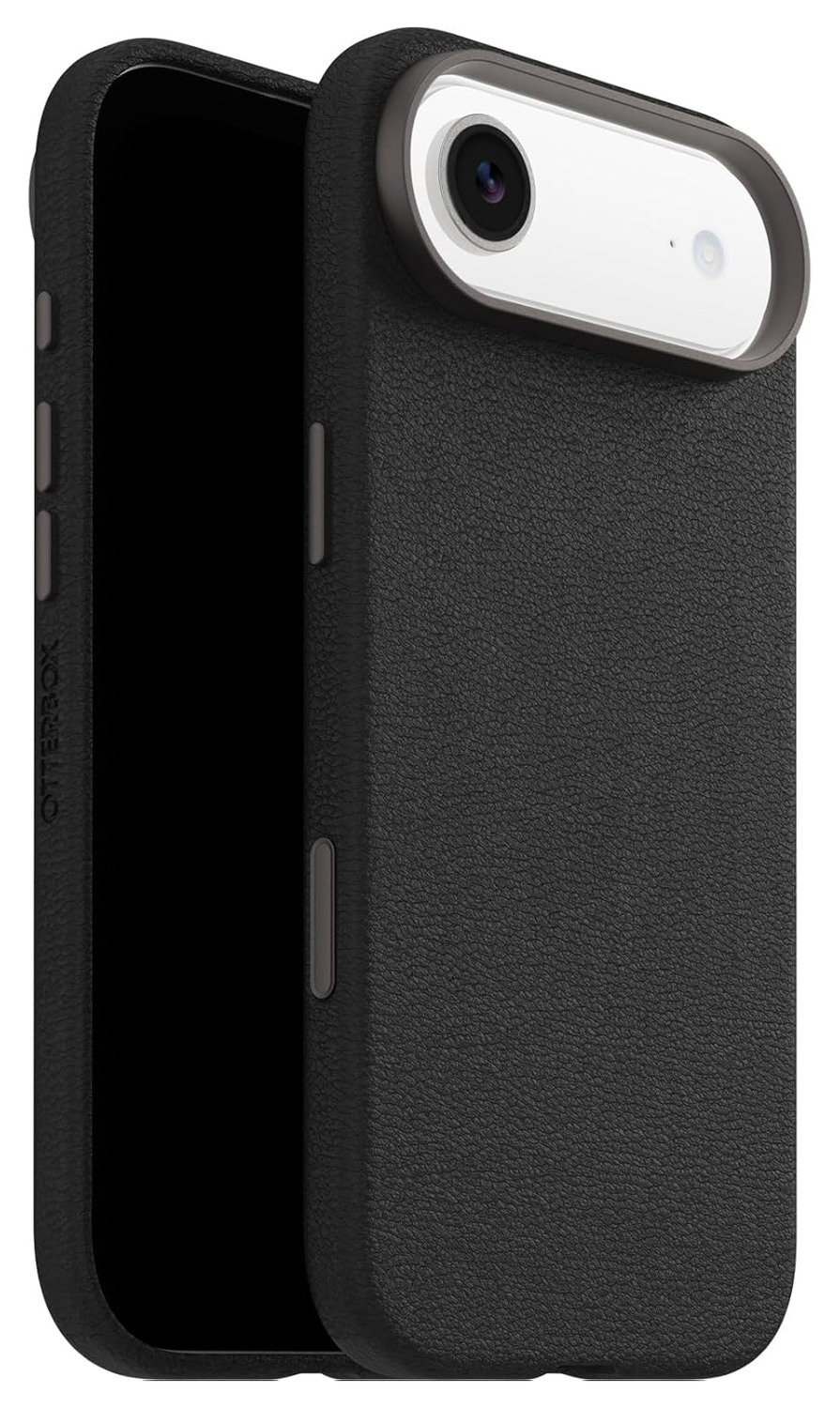 OtterBox Symmetry Cactus Leer MagSafe iPhone Air Hoesje Zwart afbeelding 1