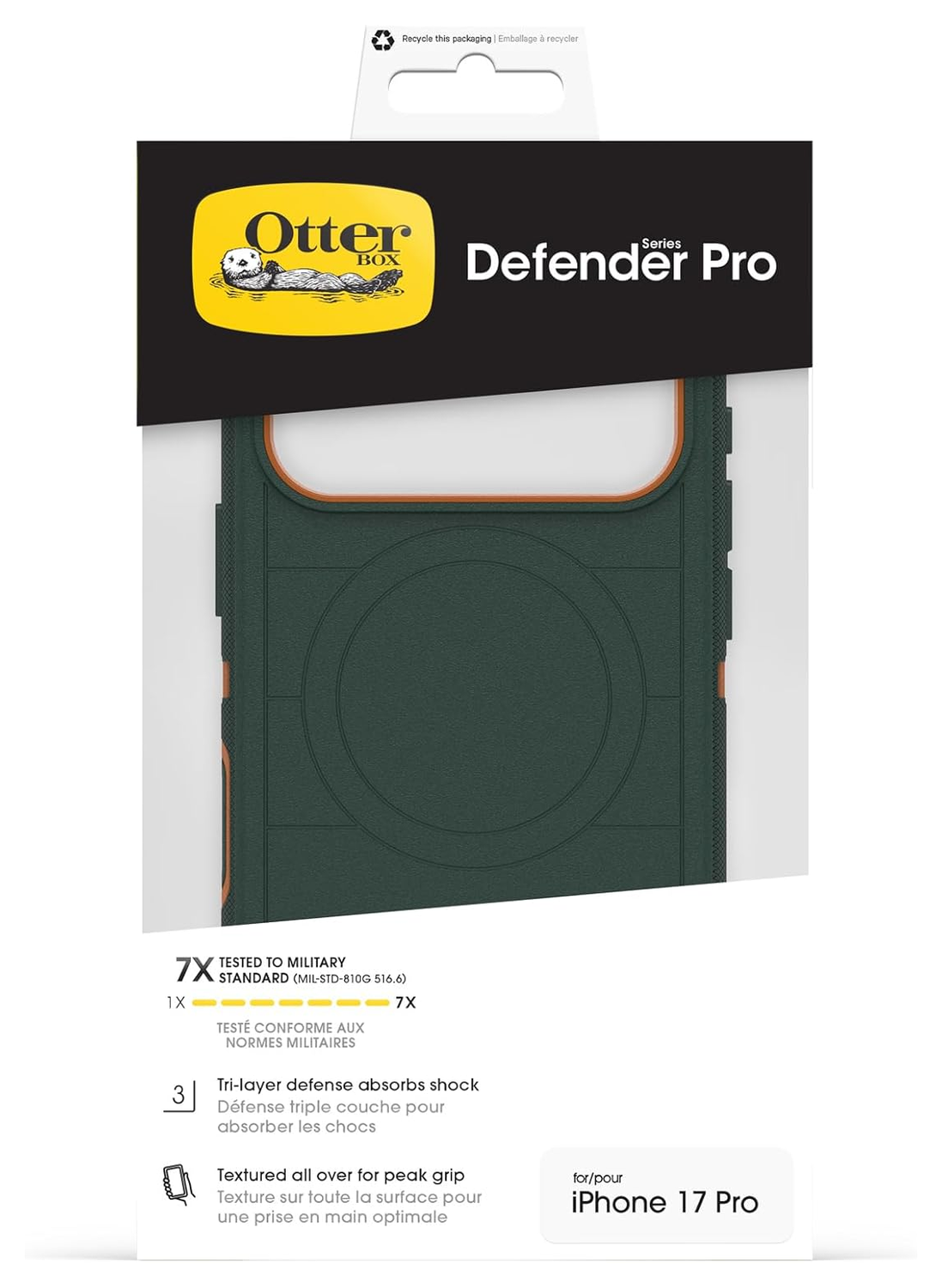 OtterBox Defender Pro MagSafe iPhone 17 Pro Hoesje Back Cover Groen afbeelding 5
