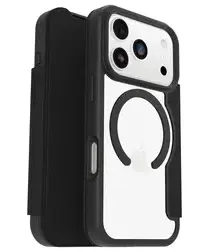 OtterBox React Folio iPhone 17 Pro Hoesje Book Case Transparant Zwart afbeelding