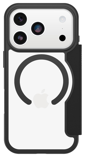 OtterBox React Folio iPhone 17 Pro Hoesje Book Case Transparant Zwart afbeelding 2