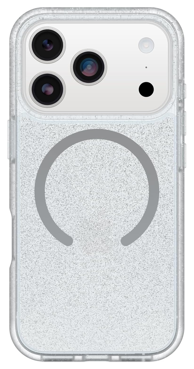 OtterBox React MagSafe Apple iPhone 17 Pro Hoesje Back Cover Glitter Transparant afbeelding 2
