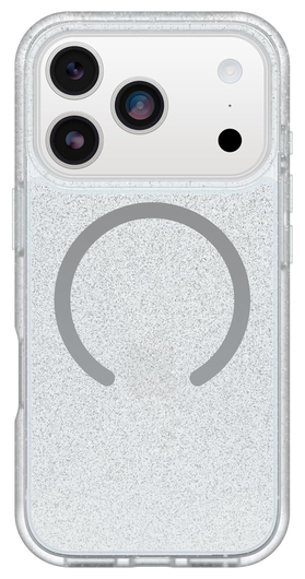 OtterBox React MagSafe Apple iPhone 17 Pro Hoesje Back Cover Glitter Transparant afbeelding 2