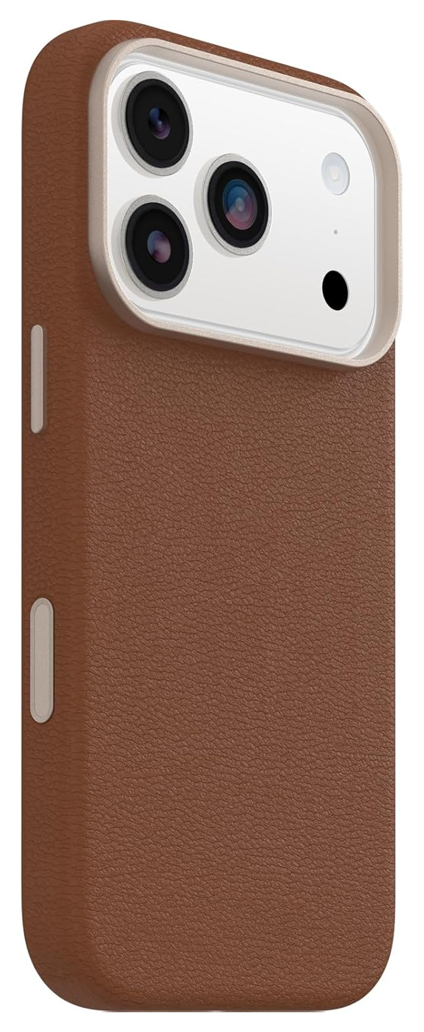 OtterBox Symmetry Cactus Leer MagSafe iPhone 17 Pro Hoesje Bruin afbeelding 4