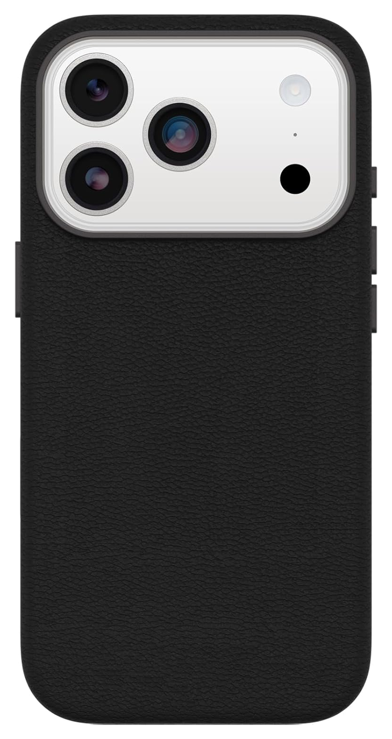 OtterBox Symmetry Cactus Leer MagSafe iPhone 17 Pro Hoesje Zwart afbeelding 2
