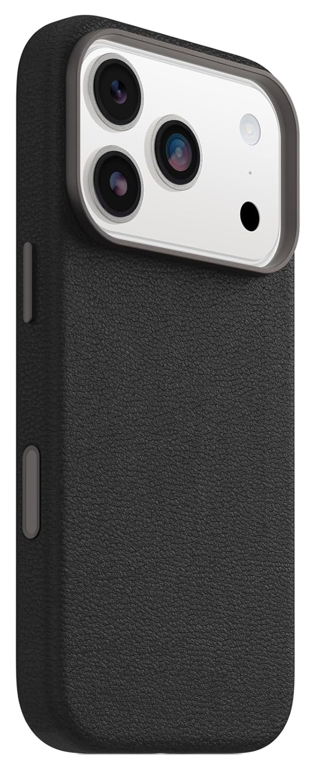 OtterBox Symmetry Cactus Leer MagSafe iPhone 17 Pro Hoesje Zwart afbeelding 4