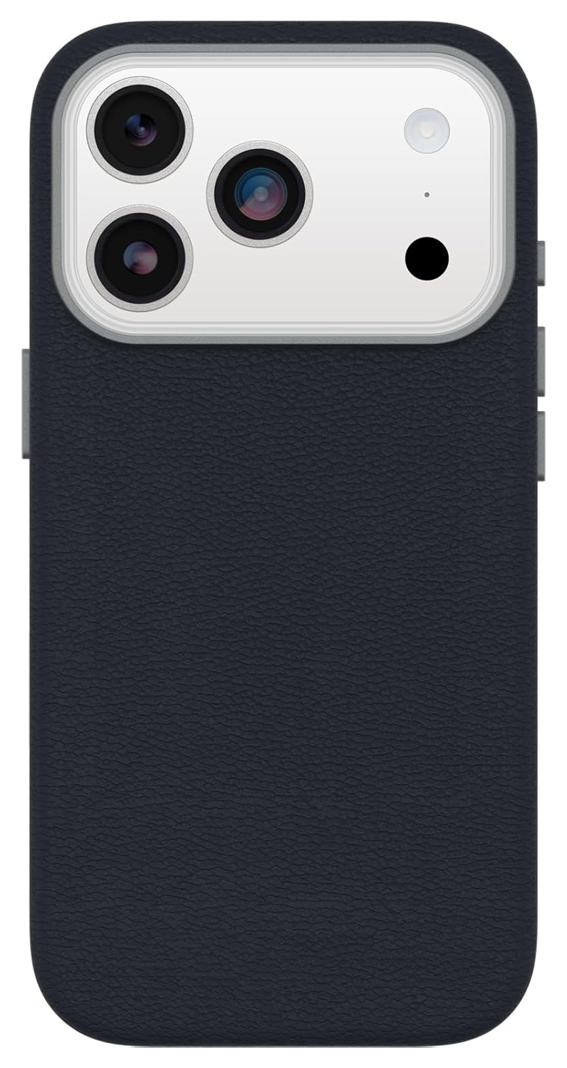 OtterBox Symmetry Cactus Leer MagSafe iPhone 17 Pro Hoesje Blauw afbeelding 2