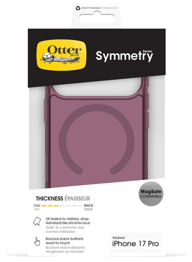 OtterBox Symmetry MagSafe iPhone 17 Pro Hoesje Back Cover Roze afbeelding 5