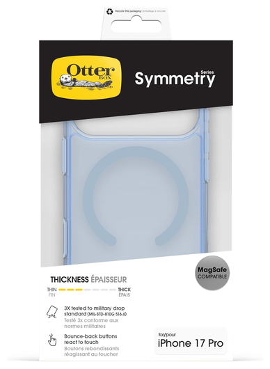 OtterBox Symmetry MagSafe iPhone 17 Pro Hoesje Back Cover Blauw afbeelding 5