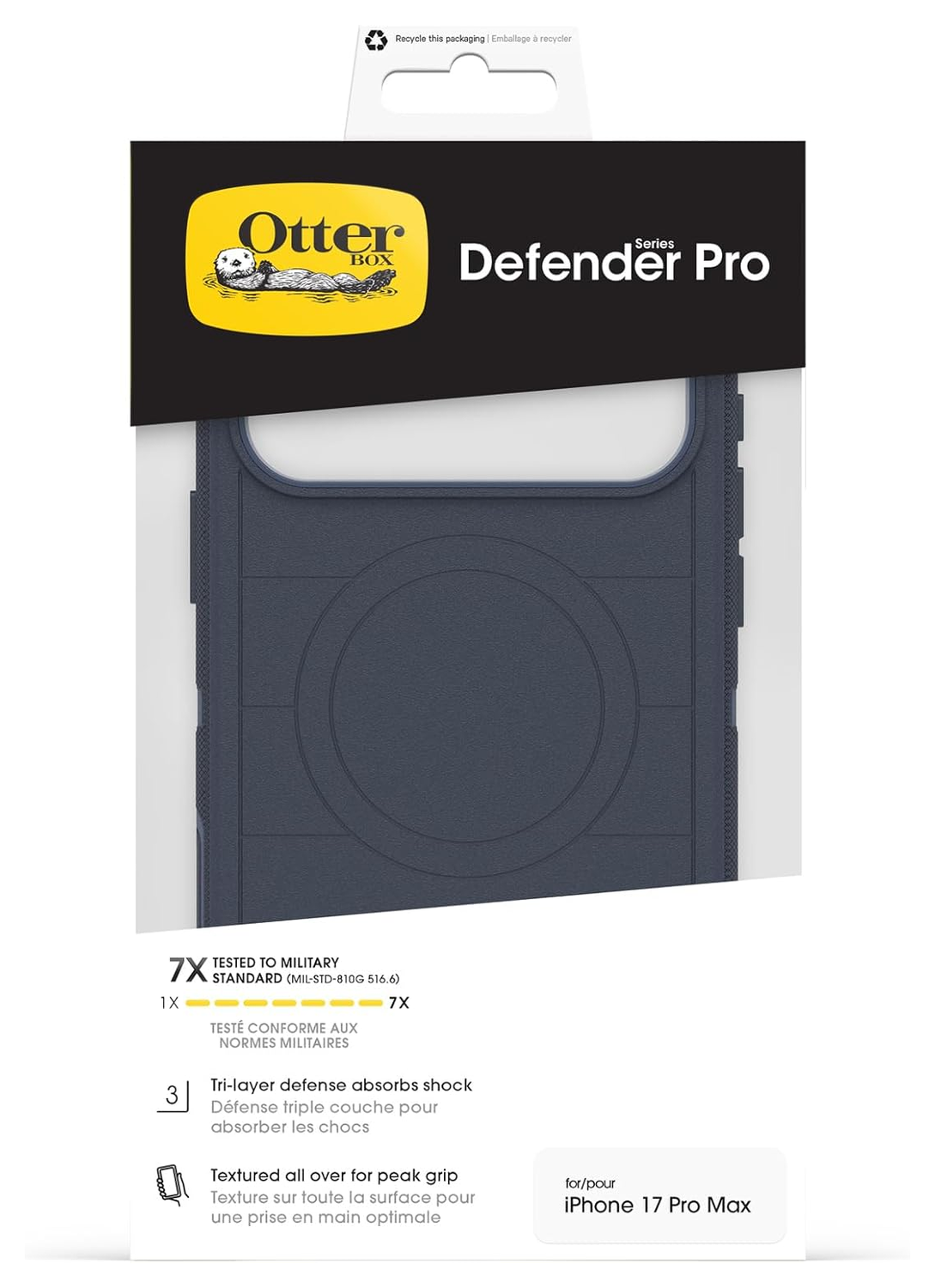 OtterBox Defender Pro MagSafe iPhone 17 Pro Max Hoesje Back Cover Blauw afbeelding 5