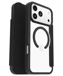 OtterBox React Folio iPhone 17 Pro Max Hoesje Book Case Transparant Zwart afbeelding