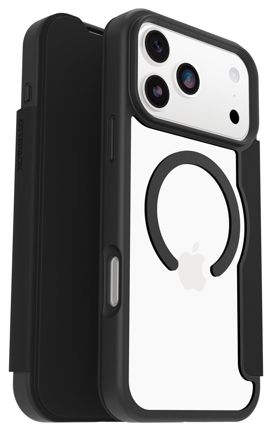 OtterBox React Folio iPhone 17 Pro Max Hoesje Book Case Transparant Zwart afbeelding 1