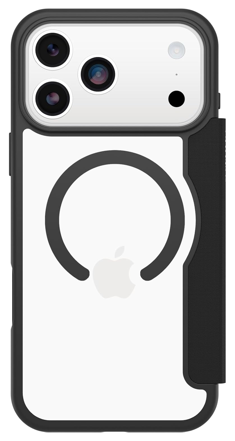 OtterBox React Folio iPhone 17 Pro Max Hoesje Book Case Transparant Zwart afbeelding 2