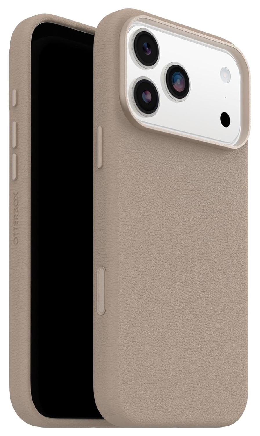 OtterBox Symmetry Cactus Leer MagSafe iPhone 17 Pro Max Hoesje Grijs afbeelding 1