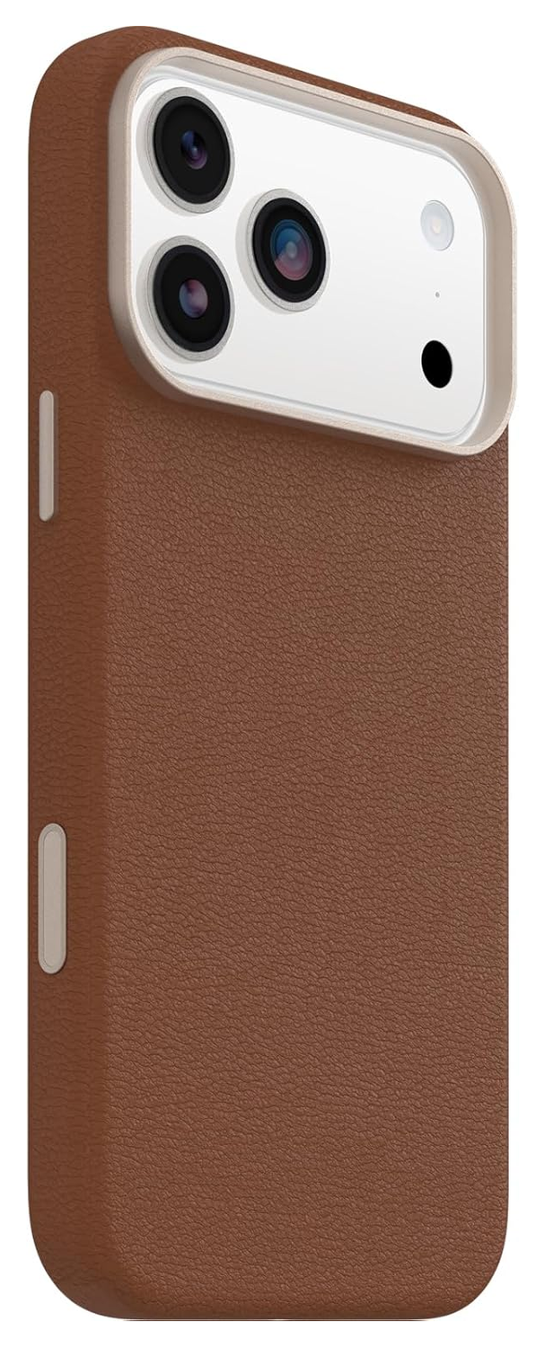OtterBox Symmetry Cactus Leer MagSafe iPhone 17 Pro Max Hoesje Bruin afbeelding 4