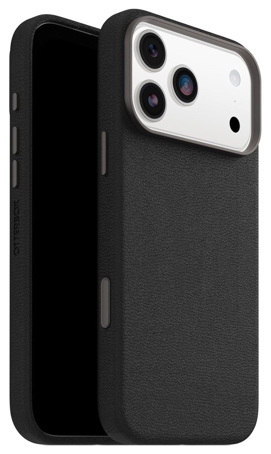 OtterBox Symmetry Cactus Leer MagSafe iPhone 17 Pro Max Hoesje Zwart afbeelding 1