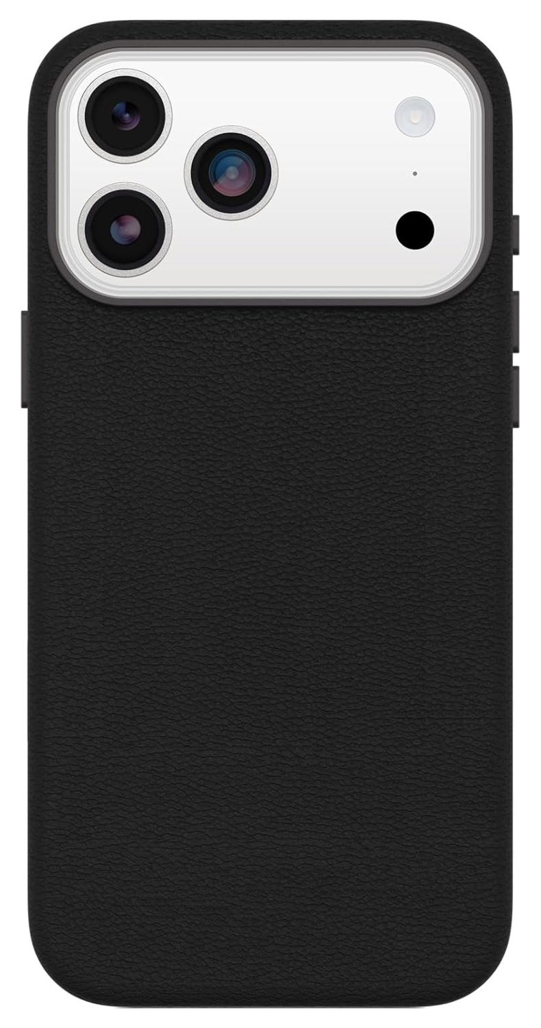 OtterBox Symmetry Cactus Leer MagSafe iPhone 17 Pro Max Hoesje Zwart afbeelding 2