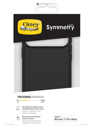 OtterBox Symmetry MagSafe iPhone 17 Pro Max Hoesje Back Cover Zwart afbeelding 5