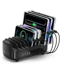 Orico USB-A Oplaad Station met 10 Poorten 120W met Smart Detect Zwart afbeelding