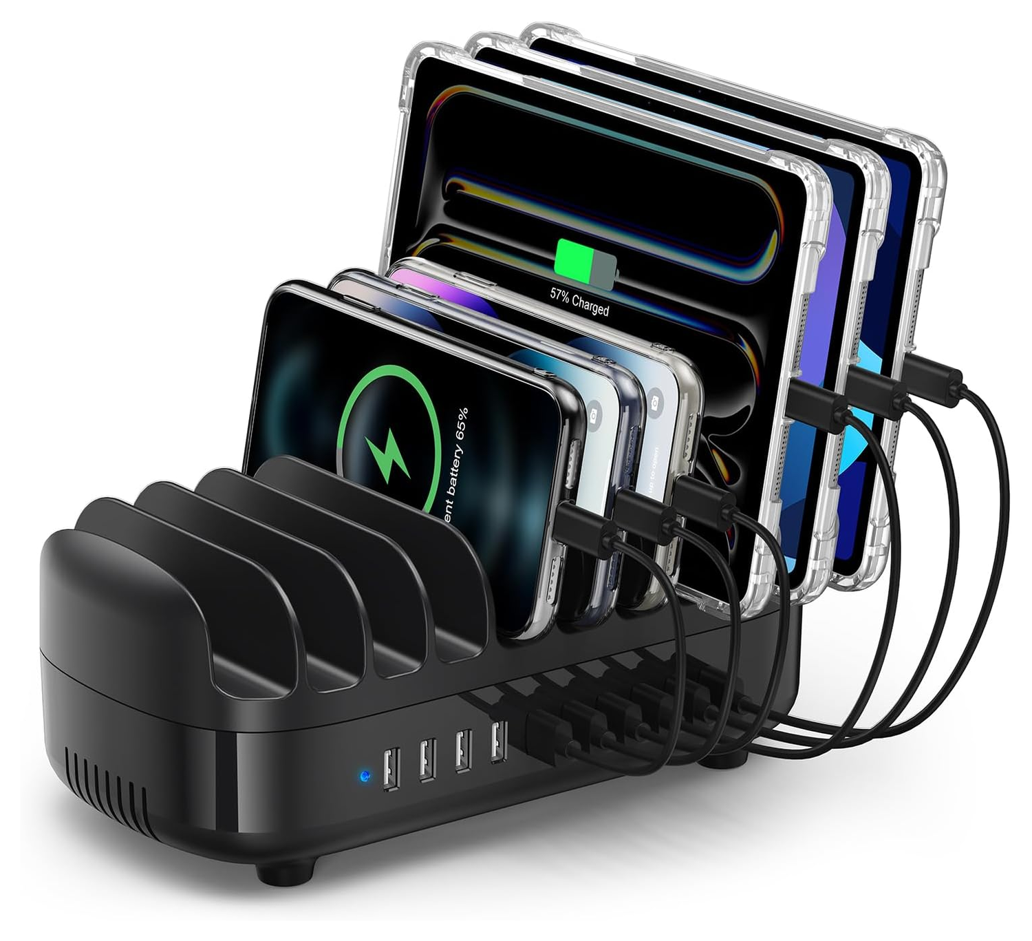 Orico USB-A Oplaad Station met 10 Poorten 120W met Smart Detect Zwart afbeelding 1