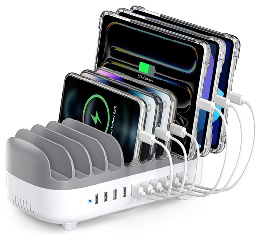 Orico USB-A Oplaad Station met 10 Poorten 120W met Smart Detect Wit afbeelding 1