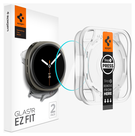 Spigen EZ Fit GLAS.tR Samsung Galaxy Watch 8 40MM Screen Protector 2-Pack