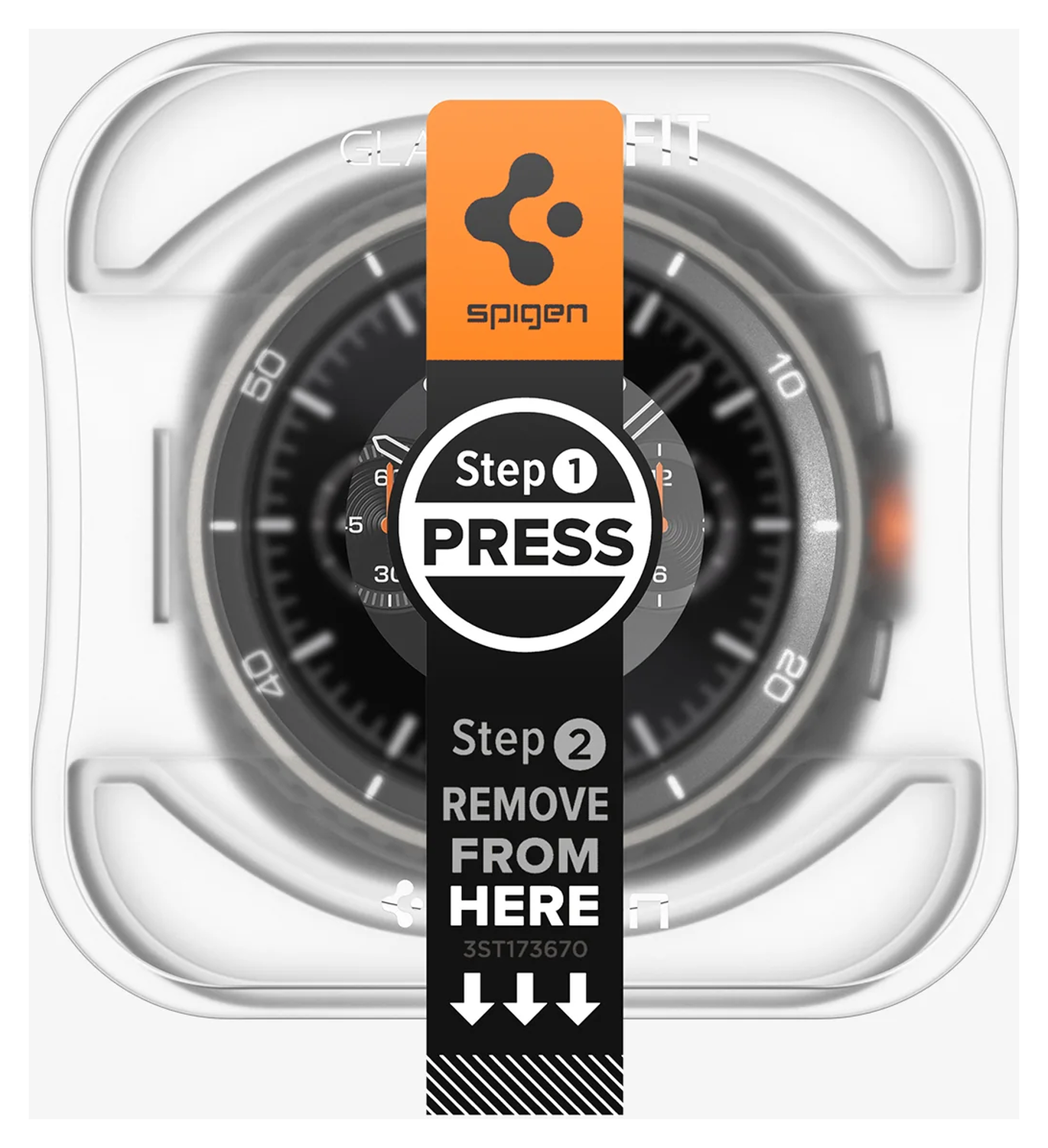 Spigen EZ Fit GLAS.tR Samsung Galaxy Watch 8 40MM Screen Protector 2-Pack afbeelding 6