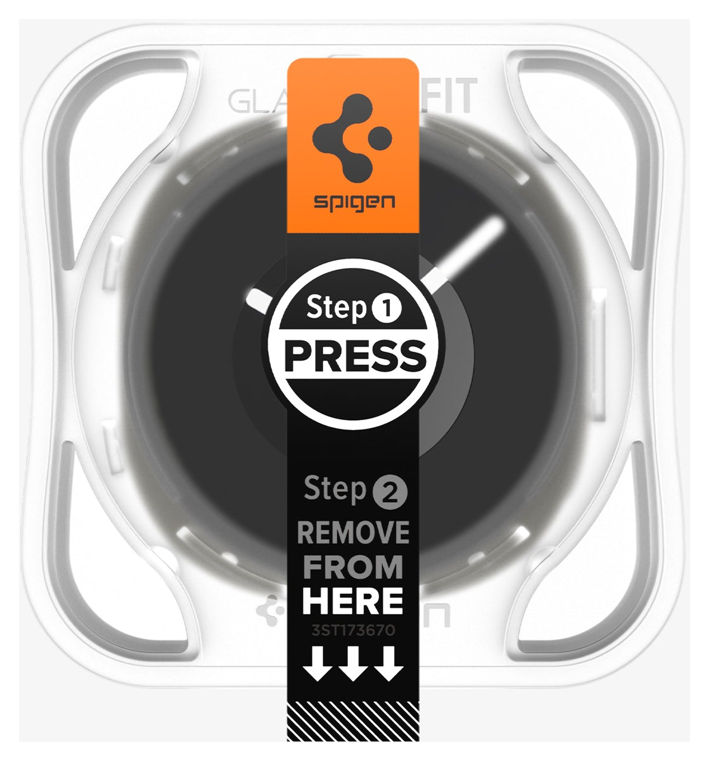 Spigen EZ Fit GLAS.tR Samsung Galaxy Watch 8 40MM Screen Protector 2-Pack afbeelding 9