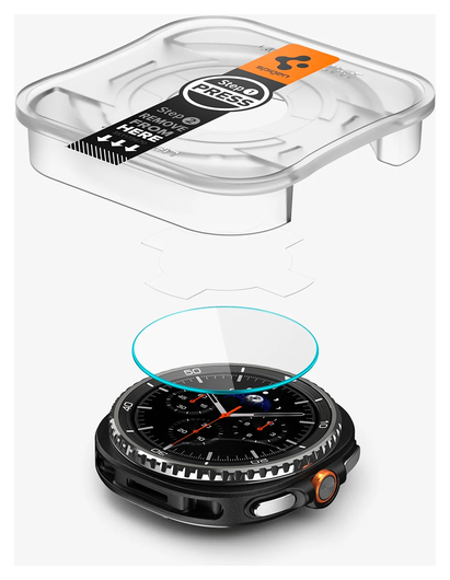 Spigen EZ Fit GLAS.tR Samsung Galaxy Watch 8 40MM Screen Protector 2-Pack afbeelding 1