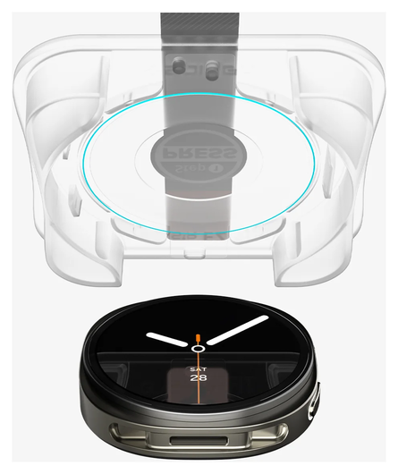 Spigen EZ Fit GLAS.tR Samsung Galaxy Watch 8 40MM Screen Protector 2-Pack afbeelding 4