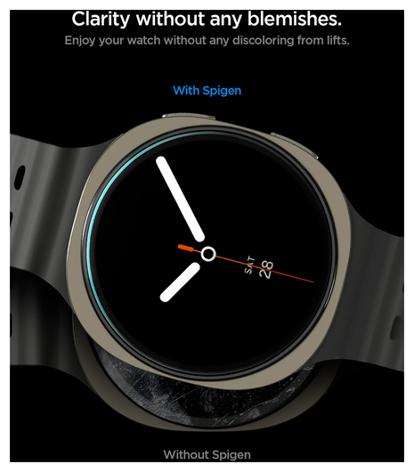 Spigen EZ Fit GLAS.tR Samsung Galaxy Watch 8 40MM Screen Protector 2-Pack afbeelding 11