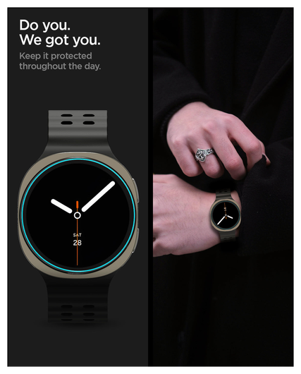 Spigen EZ Fit GLAS.tR Samsung Galaxy Watch 8 40MM Screen Protector 2-Pack afbeelding 7