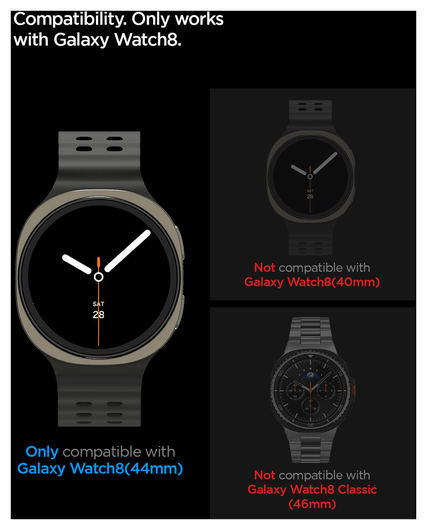 Spigen EZ Fit GLAS.tR Samsung Galaxy Watch 8 40MM Screen Protector 2-Pack afbeelding 8