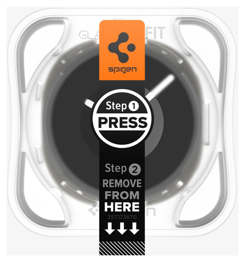 Spigen EZ Fit GLAS.tR Samsung Galaxy Watch 8 40MM Screen Protector 2-Pack afbeelding 9