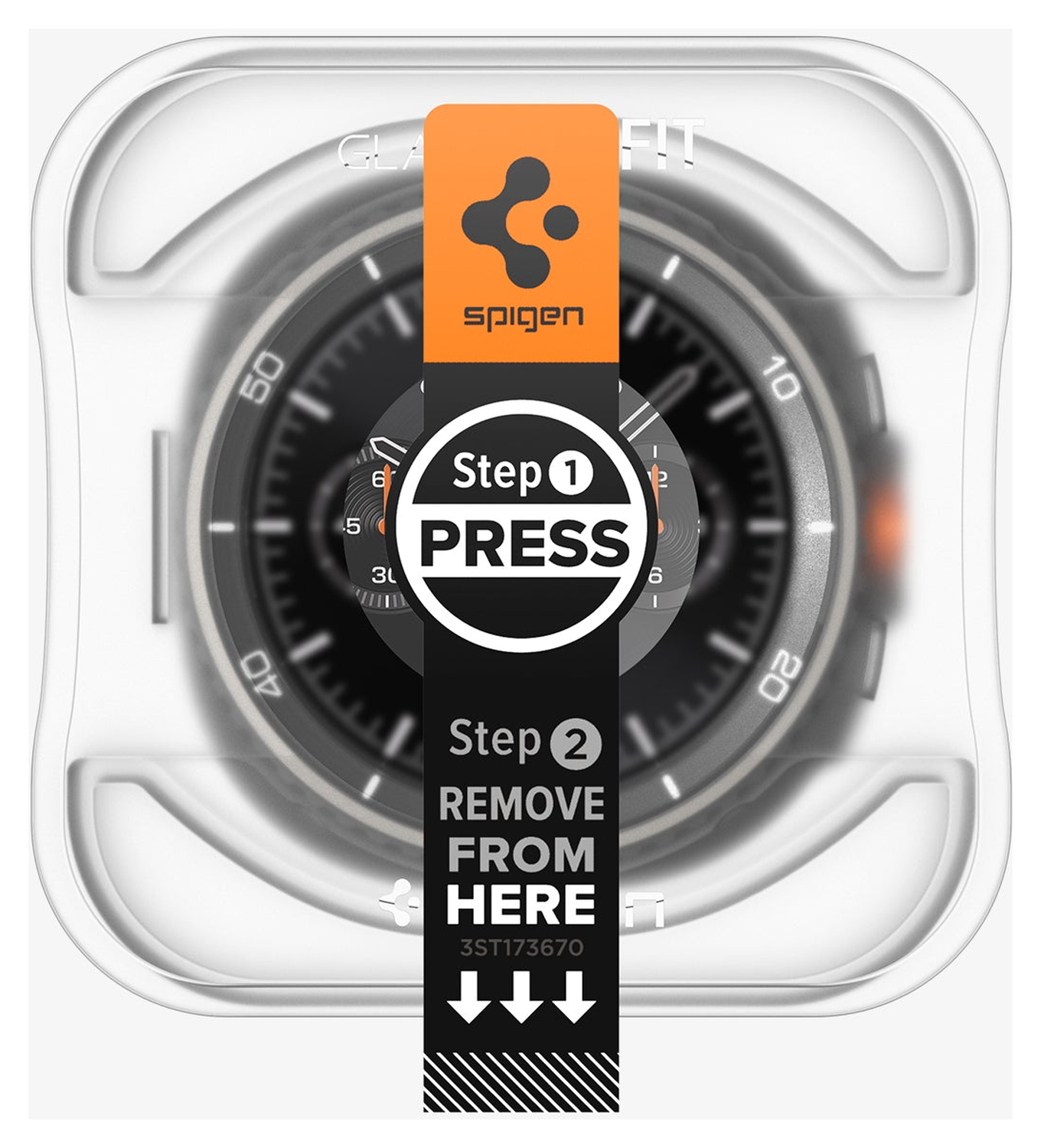 Spigen EZ Fit GLAS.tR Samsung Galaxy Watch 8 Classic Screenprotector 2-Pack afbeelding 2