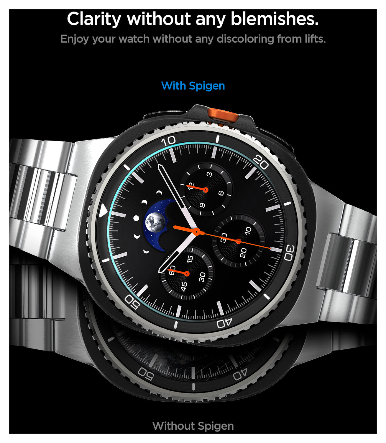 Spigen EZ Fit GLAS.tR Samsung Galaxy Watch 8 Classic Screenprotector 2-Pack afbeelding 4