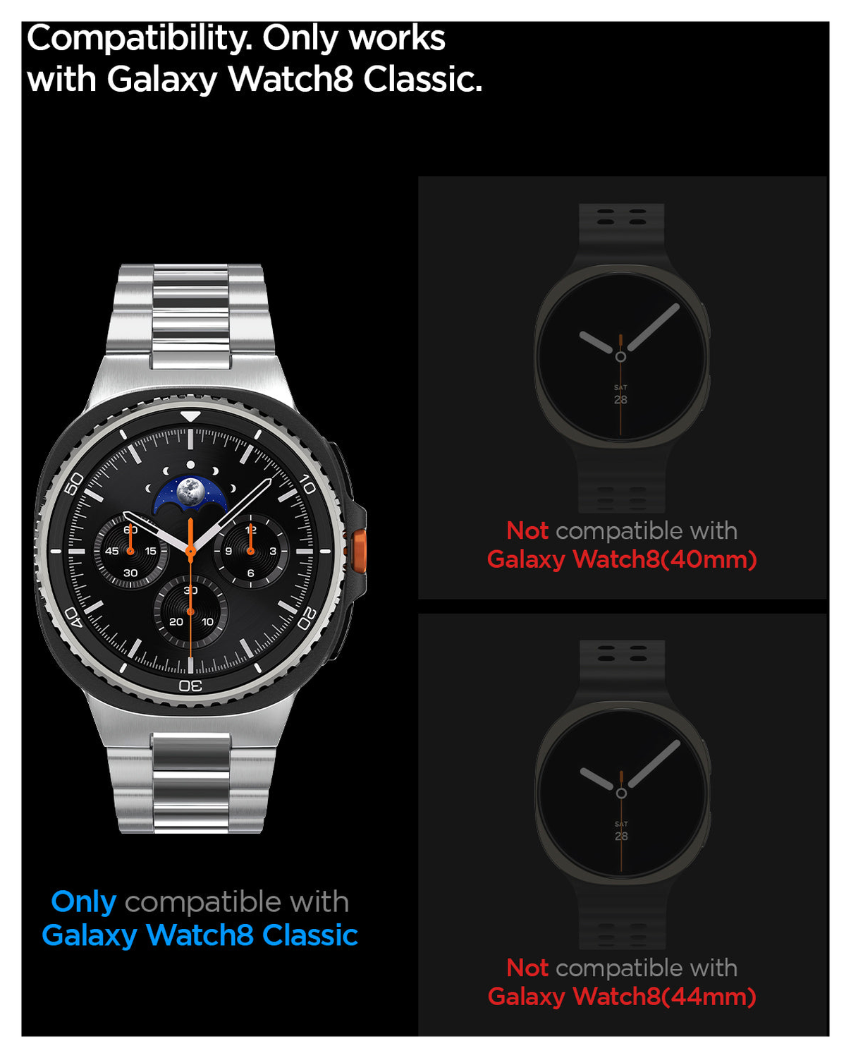 Spigen EZ Fit GLAS.tR Samsung Galaxy Watch 8 Classic Screenprotector 2-Pack afbeelding 8